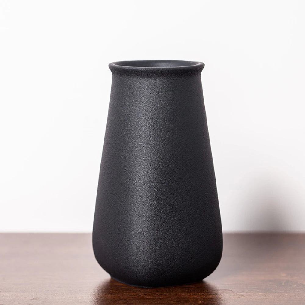 Small Matte Ceramic Vase – Frosted Modern Home Decor