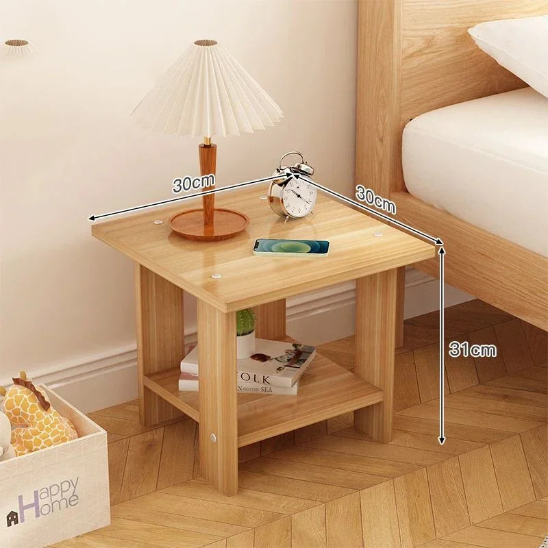 Solid Wood Bedroom Small Side Table Balanced Sturdy Structure Wide Storage Area Stable Cabinet Modern Home Bedroom Furniture