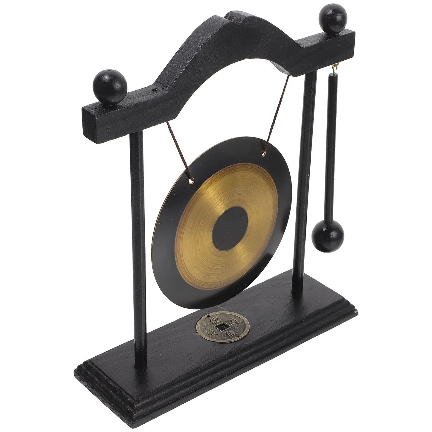 Brass Feng Shui Gong – Chic Desktop Decor for Home & Office