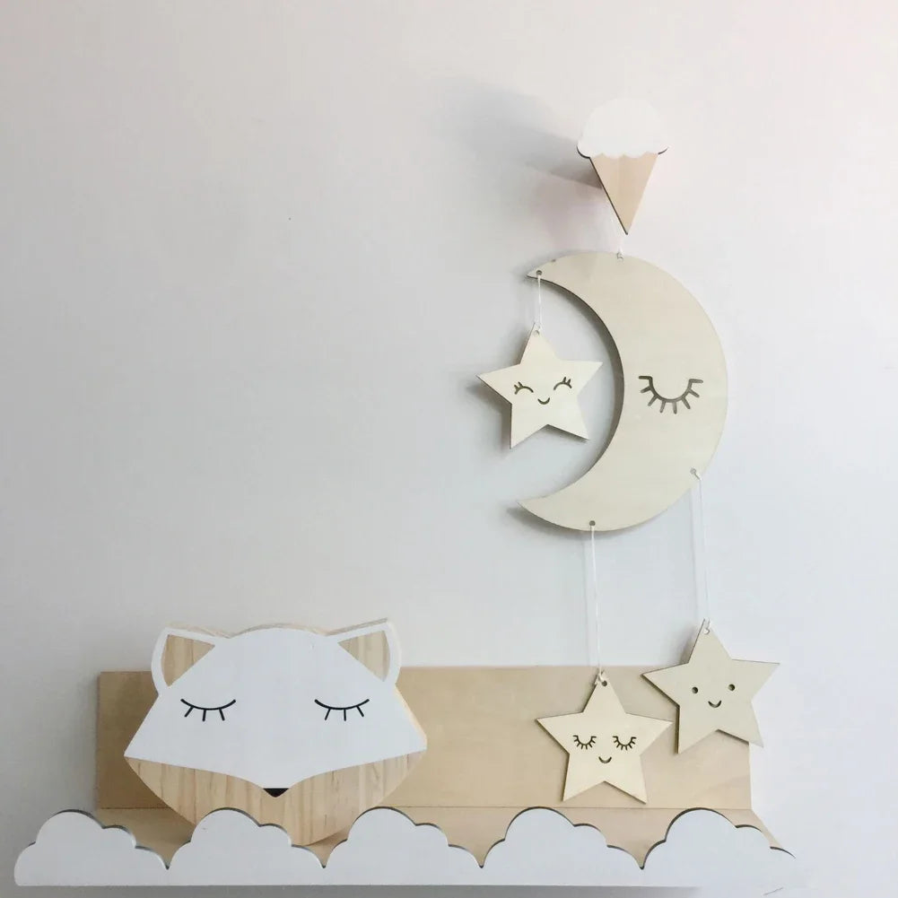 Nursery Decor Dream Catcher Children's Room Decorations Baby Room Wooden Cloud For Babies Boy Girlroom decor wall hanging decor