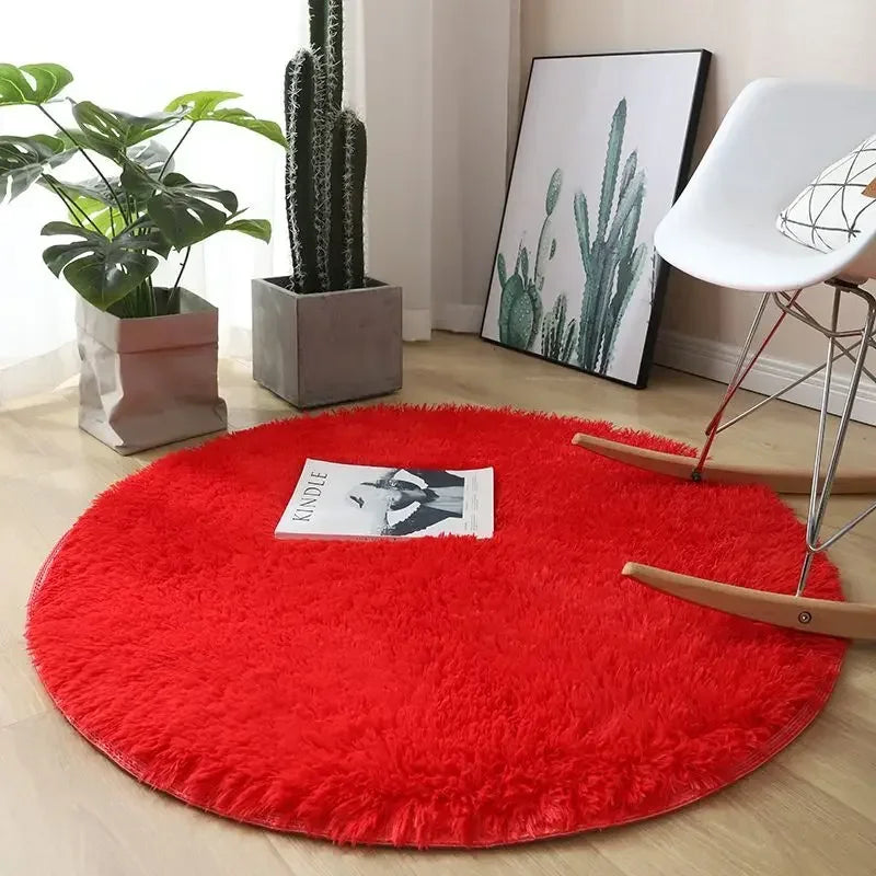 Aesthetic Round Rug – Soft, Minimal Carpet for Living Room & Bedroom
 Decoration Furry Comfort Carpet  Home Decor Pink Foot Mat Area Rug 2023 New