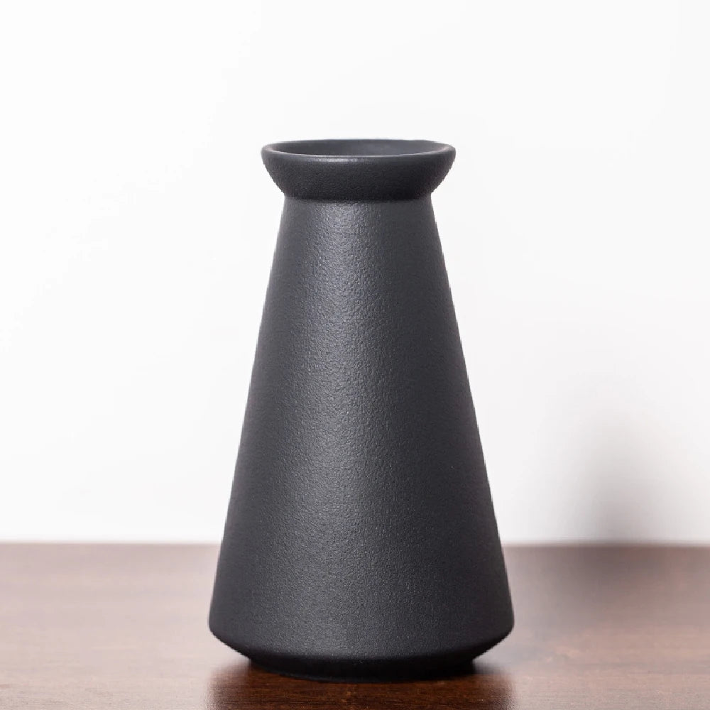 Small Matte Ceramic Vase – Frosted Modern Home Decor