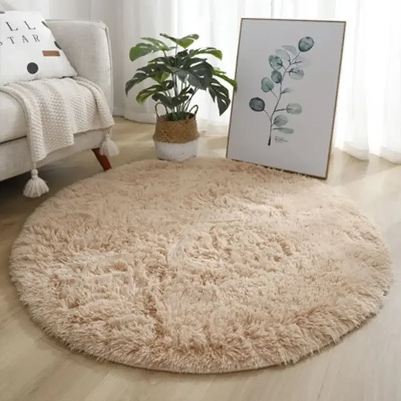 Aesthetic Round Rug – Soft, Minimal Carpet for Living Room & Bedroom
 Decoration Furry Comfort Carpet  Home Decor Pink Foot Mat Area Rug 2023 New