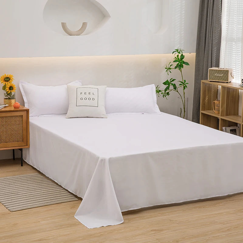 Best solid colour  bed sheets One solid color simple sheet Machine washable single double bed linen Student dormitory sheet (pillowcase not included)