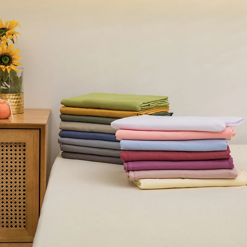 Best solid colour  bed sheets One solid color simple sheet Machine washable single double bed linen Student dormitory sheet (pillowcase not included)