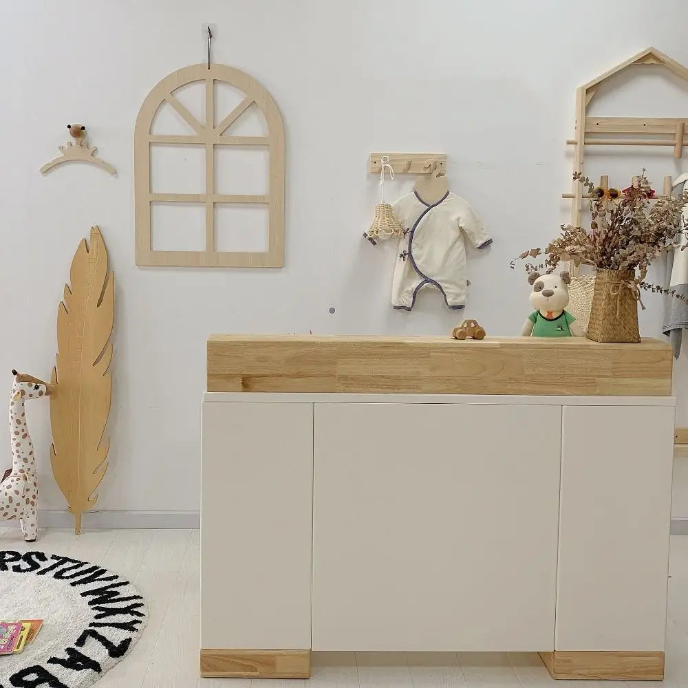 Wooden Window Wall Hanger – Kids Room Decor & Alphabet Pendant