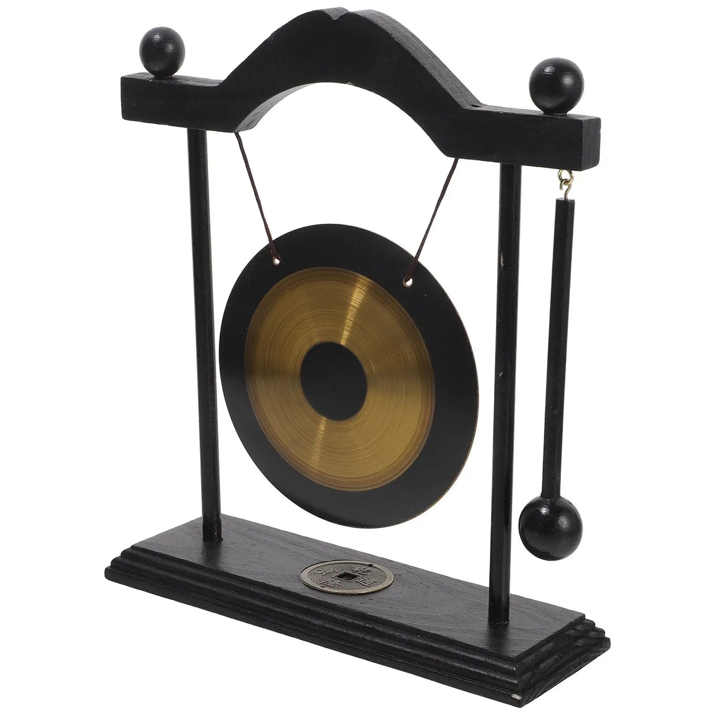 Brass Feng Shui Gong – Chic Desktop Decor for Home & Office