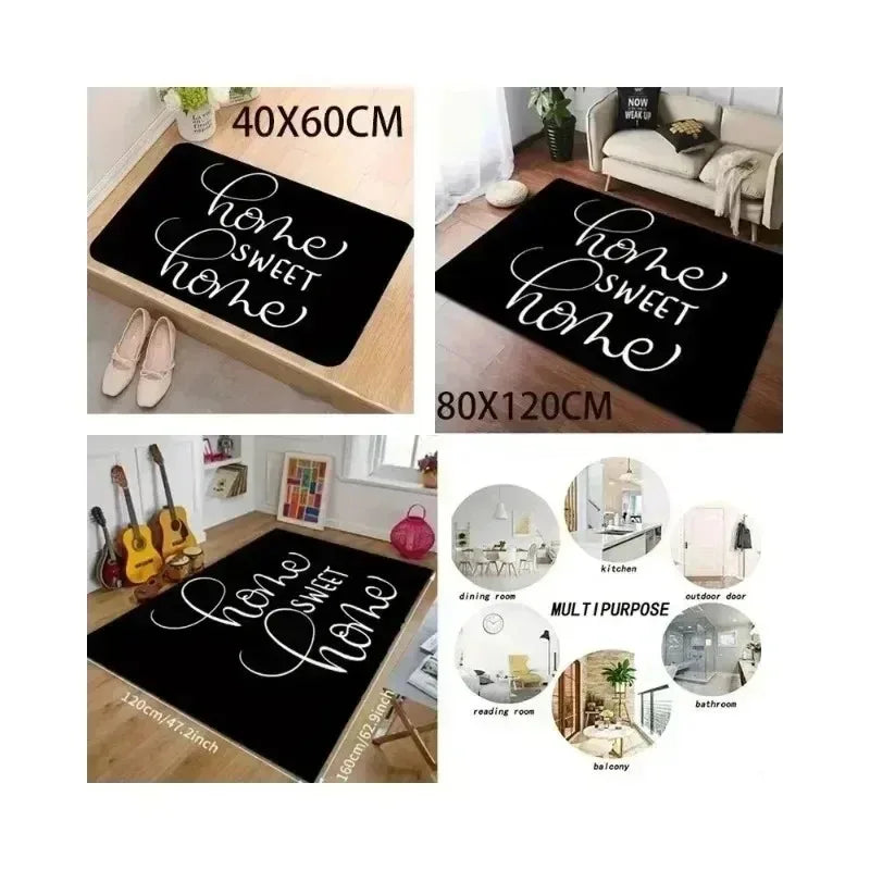 Persian Style Abstract Floral Rug-Anti-Slip Area Carpet for Home