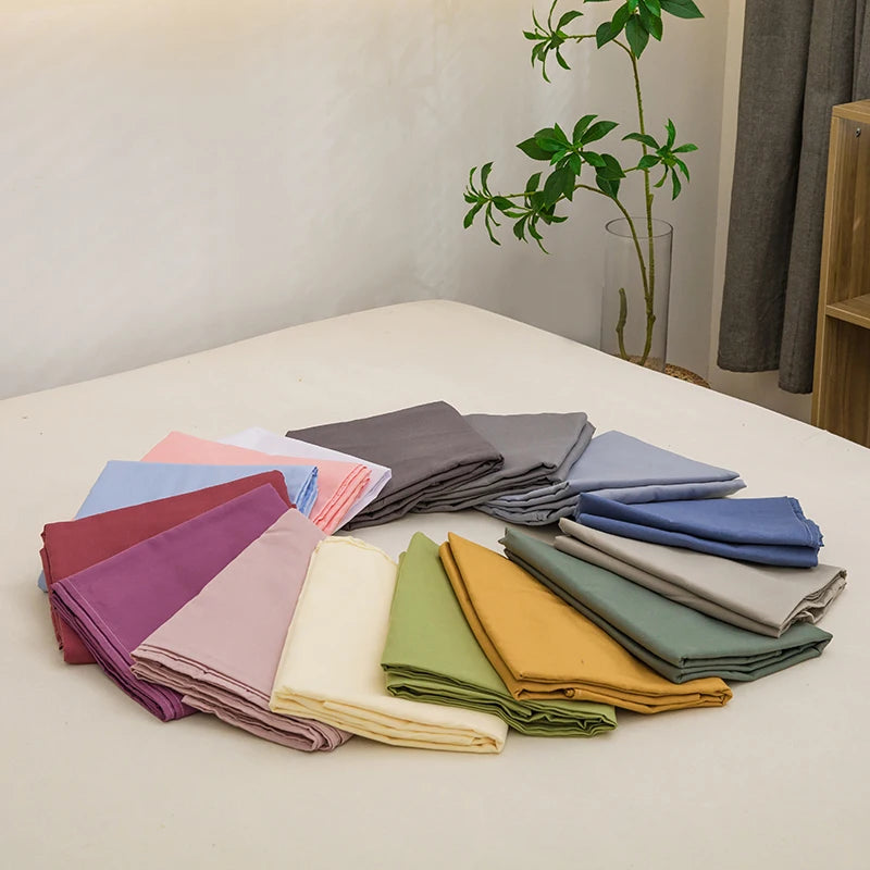 Best solid colour  bed sheets One solid color simple sheet Machine washable single double bed linen Student dormitory sheet (pillowcase not included)