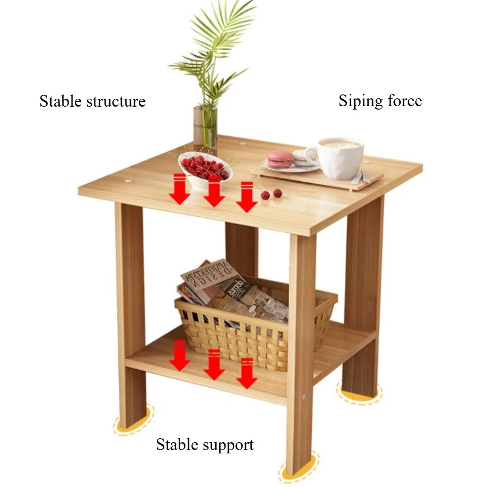 Solid Wood Bedroom Small Side Table Balanced Sturdy Structure Wide Storage Area Stable Cabinet Modern Home Bedroom Furniture