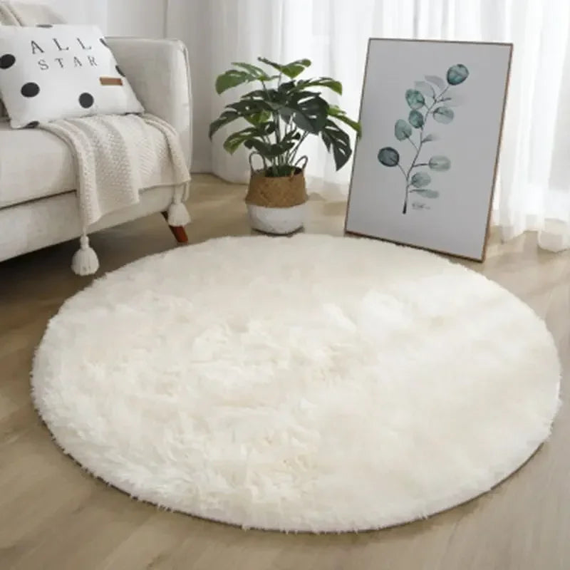 Aesthetic Round Rug – Soft, Minimal Carpet for Living Room & Bedroom
 Decoration Furry Comfort Carpet  Home Decor Pink Foot Mat Area Rug 2023 New