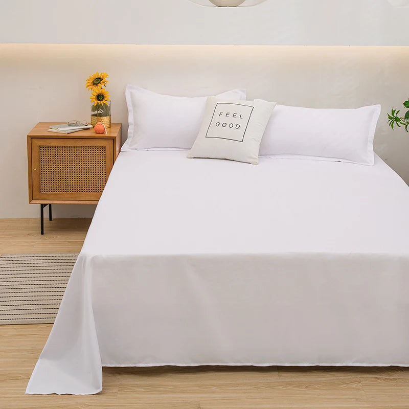 Best solid colour  bed sheets One solid color simple sheet Machine washable single double bed linen Student dormitory sheet (pillowcase not included)