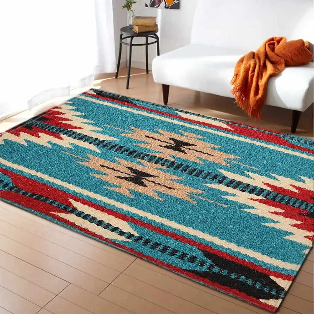 Persian Style Abstract Floral Rug-Anti-Slip Area Carpet for Home