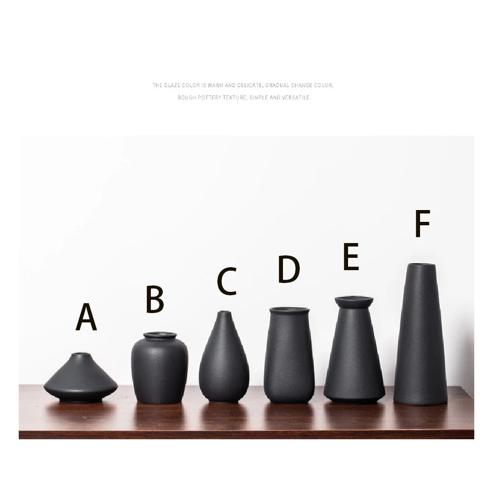 Small Matte Ceramic Vase – Frosted Modern Home Decor