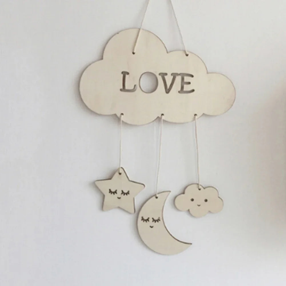 Nursery Decor Dream Catcher Children's Room Decorations Baby Room Wooden Cloud For Babies Boy Girlroom decor wall hanging decor