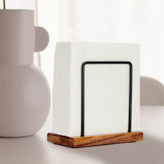 Wooden Napkin Holder – Original Wood Color Table Decor