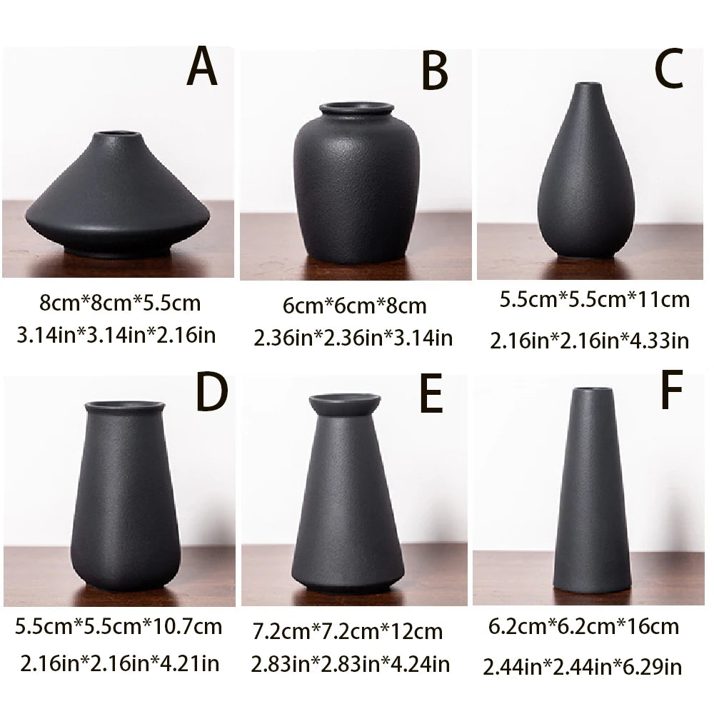 Small Matte Ceramic Vase – Frosted Modern Home Decor