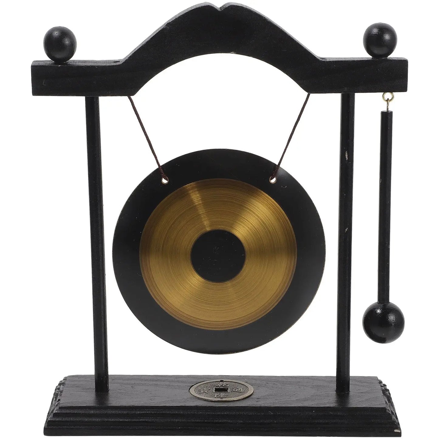 Brass Feng Shui Gong – Chic Desktop Decor for Home & Office