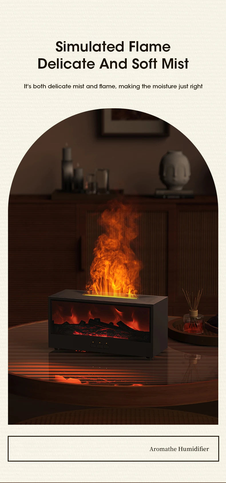 Fireplace Diffuser with Timer Remote