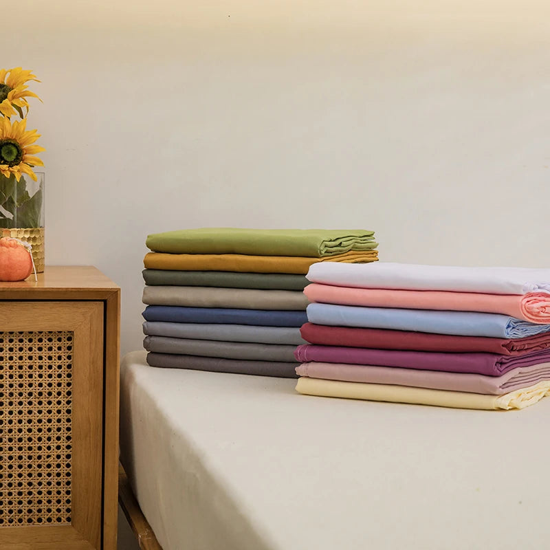 Best solid colour  bed sheets One solid color simple sheet Machine washable single double bed linen Student dormitory sheet (pillowcase not included)