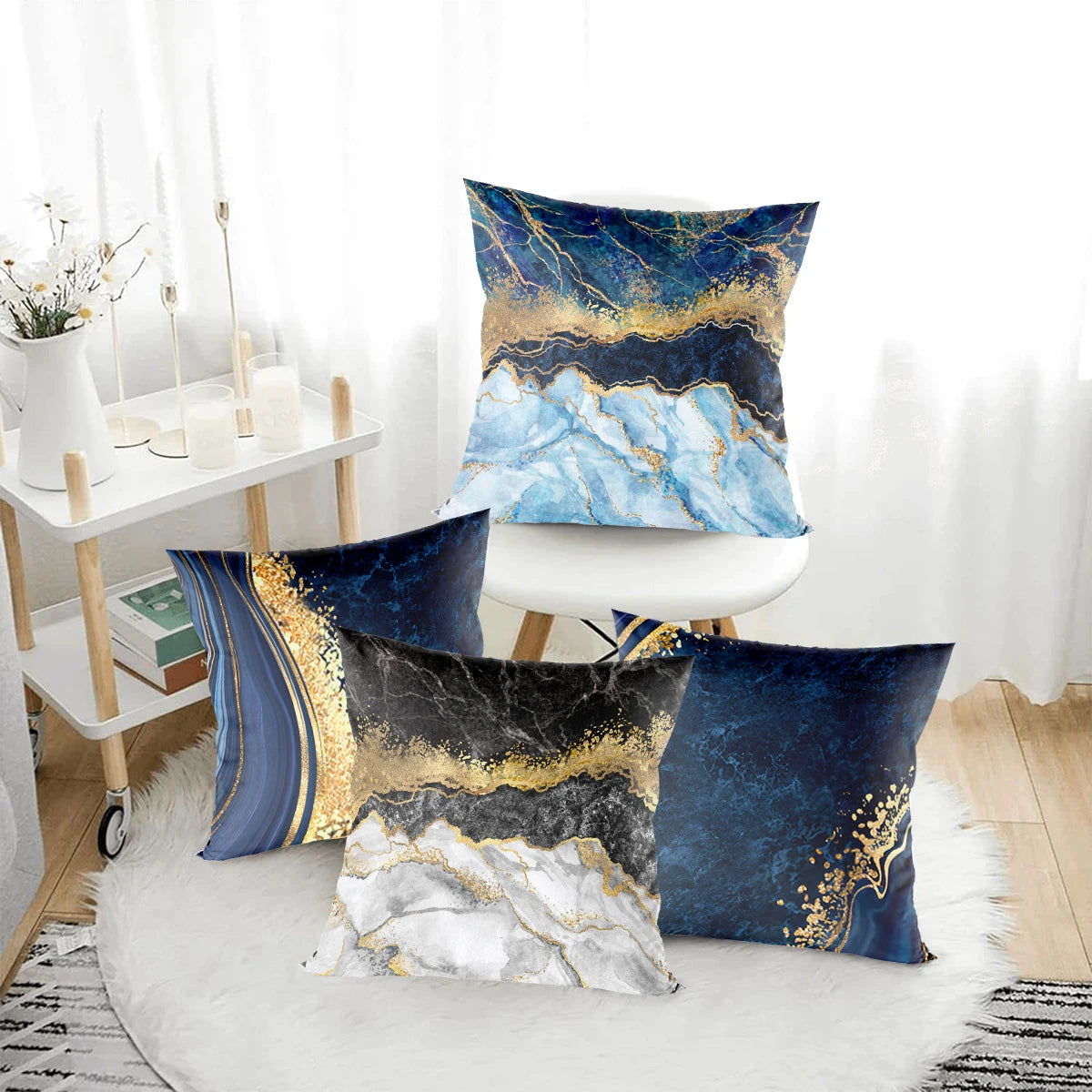 Luxury Satin Cushion Cover – Soft, Wrinkle-Resistant, Skin-Friendly