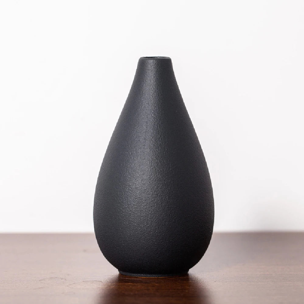 Small Matte Ceramic Vase – Frosted Modern Home Decor