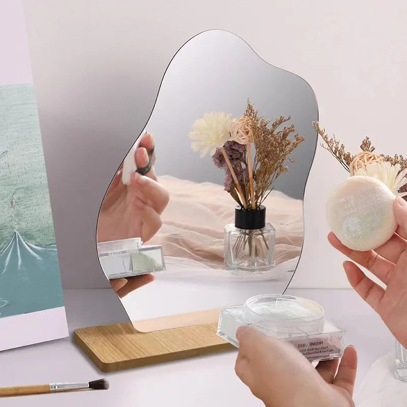 Aesthetic Cloud Mirror – Trendy Tabletop Accent for Soft Spaces